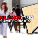 The five major types of resume format