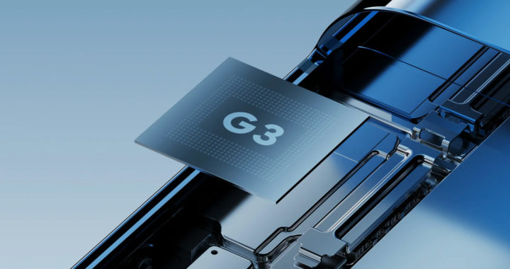 A graphical render of the Google Tensor G3 chip.